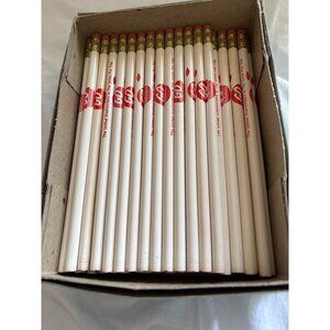 United Steelworkers Union White Pencils With Red Logo & Box 81 Total